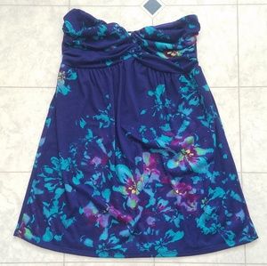 Delia's strapless flower patterned dress large